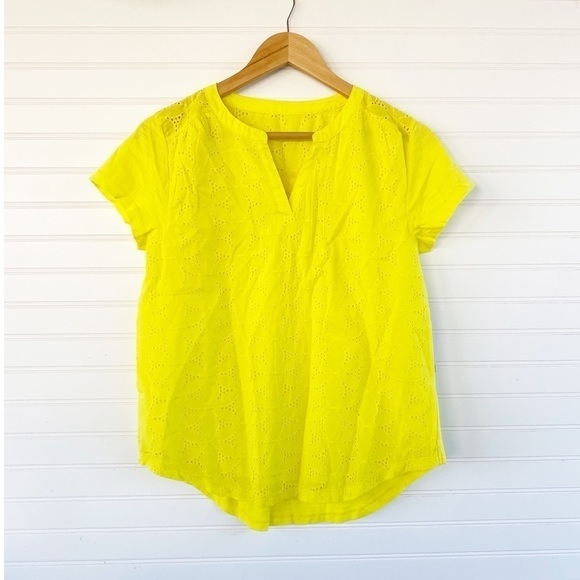 Yellow Blouse Petite Medium New With Tags - Picture 1 of 11